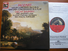 MOZART: VIOLIN CONCERTO No. 3 / SINFONIA CONCERTANTE K364     OSCAR & ERIC SHUMSKY / SCOTTISH CHAMBER ORCHESTRA / TORTELIER       27 0355