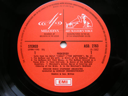 PROKOFIEV: CHOUT ballet suite / SHOSTAKOVICH: THE AGE OF GOLD ballet suite      ROZHDESTVENSKY / SHOSTAKOVICH / BOLSHOI / MOSCOW RADIO SYMPHONY    ASD 2763