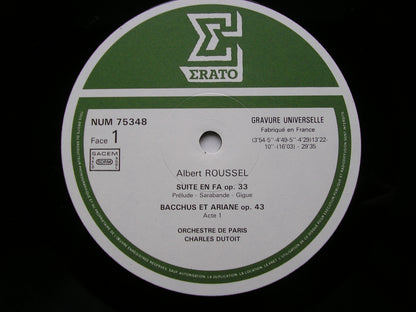 ROUSSEL: BACCHUS ET ARIANE / SUITE in F     DUTOIT / ORCHESTRE DE PARIS      NUM 75348