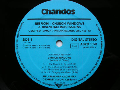 RESPIGHI: CHURCH WINDOWS / BRAZILIAN IMPRESSIONS     SIMON / PHILHARMONIA   ABRD 1098
