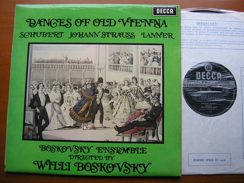 DANCES OF OLD VIENNA: SCHUBERT / LANNER / JOHANN STRAUSS      BOSKOVSKY ENSEMBLE     SXL 6344