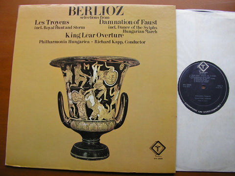 BERLIOZ: THE TROJANS ballet music / OVERTURE King Lear / DAMNATION OF FAUST excerpts     KAPP / PHILHARMONIA HUNGARICA      QTV 34696