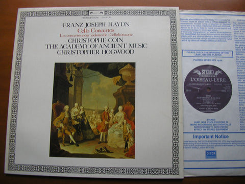 HAYDN: CELLO CONCERTOS     COIN / THE ACADEMY OF ANCIENT MUSIC / HOGWOOD     DSDL 711