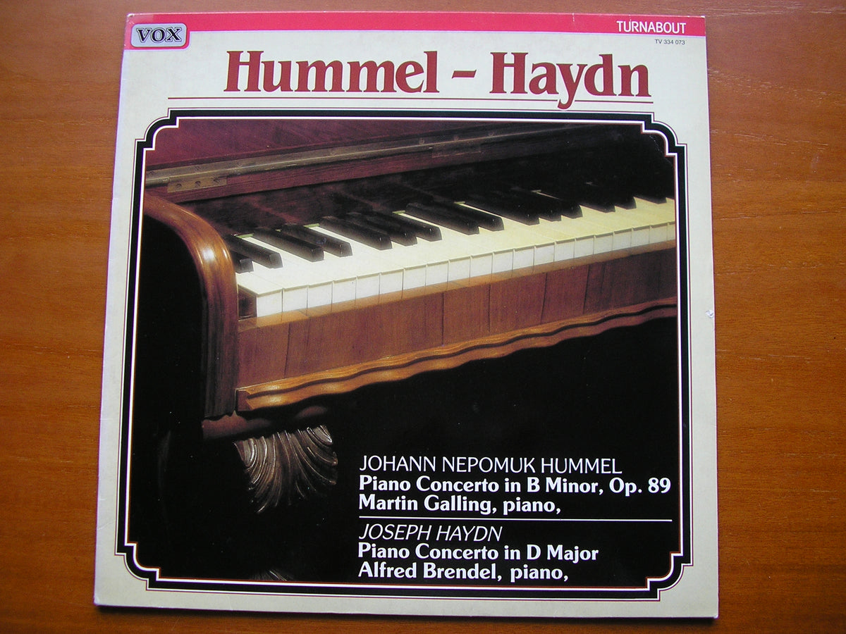HUMMEL: PIANO CONCERTO / HAYDN: PIANO CONCERTO     GALLING / BRENDEL / VCO / ISO / WAGNER / ANGERER    TV 334 073
