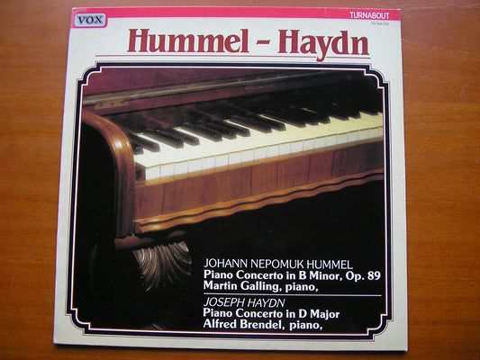 HUMMEL: PIANO CONCERTO / HAYDN: PIANO CONCERTO     GALLING / BRENDEL / VCO / ISO / WAGNER / ANGERER    TV 334 073