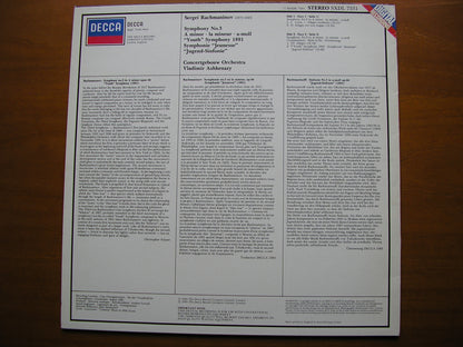 RACHMANINOV: SYMPHONY No. 3 / YOUTH SYMPHONY (1891)      ASHKENAZY / CONCERTGEBOUW      SXDL 7531