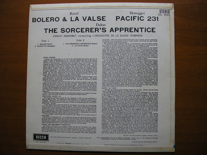 SXL 6065  RAVEL / HONEGGER / DUKAS: ORCHESTRAL WORKS     ANSERMET / SUISSE ROMANDE    ED1