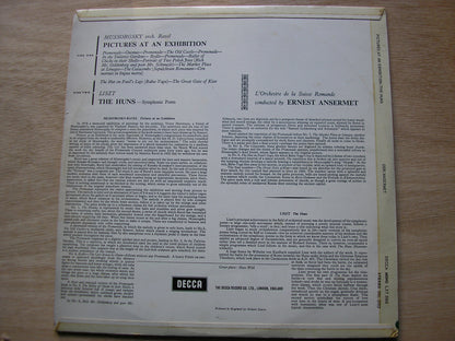 MUSSORGSKY: PICTURES AT AN EXHIBITION . LISZT: THE HUNS     AMSERMET / SUISSE ROMANDE     SXL 2195