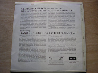 TCHAIKOVSKY: PIANO CONCERTO     CURZON / VIENNA PHILHARMONIC / SOLTI    SXL 2114
