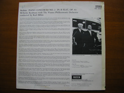 SXL 6322  BRAHMS: PIANO CONCERTO No.2     BACKHAUS / VIENNA PHILHARMONIC / BOHM     ED2