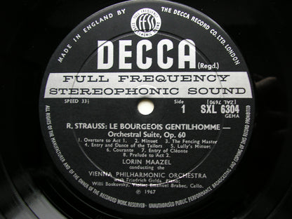 SXL 6304  STRAUSS: LE BOURGEOISE GENTILHOMME / DER ROSENKAVALIER: FIRST WALTZ SEQUENCE      MAAZEL / VIENNA PHILHARMONIC    ED2