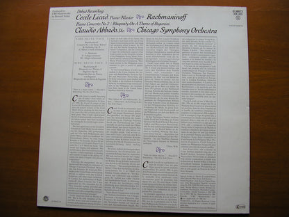 RACHMANINOV: PIANO CONCERTO No. 2     LICAD / CHICAGO SYMPHONY / ABBADO    D 38672