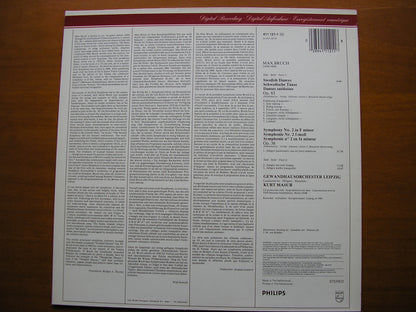 BRUCH: SYMPHONY No. 2 / SWEDISH DANCES       LEIPZIG GEWANDHAUS / MASUR     411 121