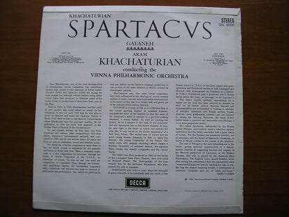 SXL 6000  KHACHATURIAN: SPARTACUS / GAYANEH        KHACHATURIAN / VIENNA  PHILHARMONIC     ED1