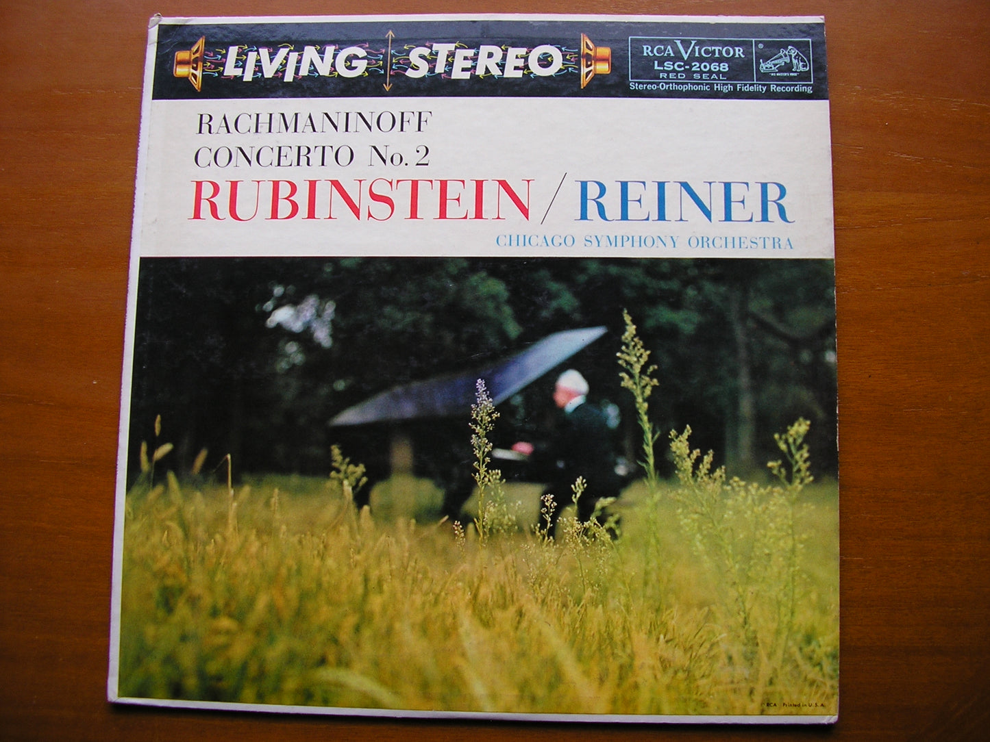 RACHMANINOV: PIANO CONCERTO No. 2      RUBINSTEIN / CHICAGO SYMPHONY / REINER     LSC 2068