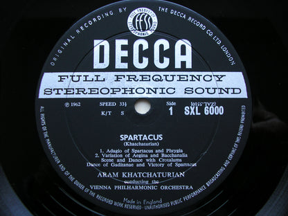 SXL 6000  KHACHATURIAN: SPARTACUS / GAYANEH        KHACHATURIAN / VIENNA  PHILHARMONIC     ED1