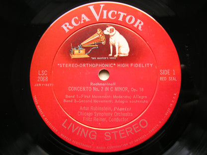 RACHMANINOV: PIANO CONCERTO No. 2      RUBINSTEIN / CHICAGO SYMPHONY / REINER     LSC 2068