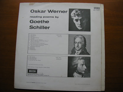 SXL 6307  OSKAR WERNER READING POEMS BY GOETHE & SCHILLER    ED2