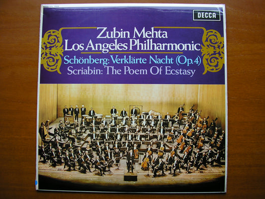 SXL 6325  SCRIABIN: POEM OF ECSTASY / SCHOENBERG: VERKLARTE NACHT    ZUBIN MEHTA / LOS ANGELES PHILHARMONIC    ED1