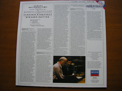 RACHMANINOV: PIANO CONCERTO No. 1 / RHAPSODY      ASHKENAZY / CONCERTGEBOUW / HAITINK      417 613
