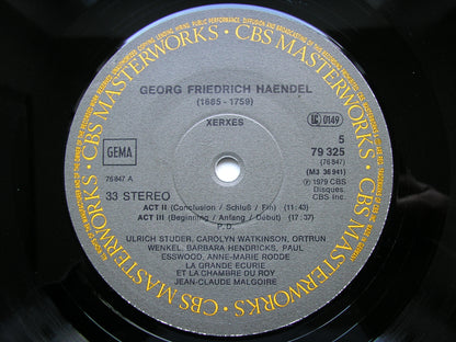 HANDEL: XERXES (1738)      SOLOISTS / LA GRANDE ECURIE ET LA CHAMBRE DU ROY / MALGOIRE    3LP    79325                  3LP