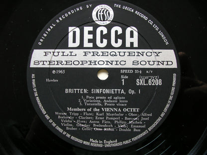 BRITTEN: SINFONIETTA / HINDEMITH: OCTET     VIENNA OCTET     SXL 6208