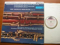 MOZART: CLARINET CONCERTO / BASSOON CONCERTO  BRYMER / BROOKE / ROYAL PHILHARMONIC ORCHESTRA / BEECHAM    ASD 344