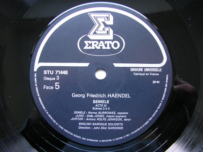 HANDEL: SEMELE   (1744)     SOLOISTS / MONTEVERDI CHOIR / ENGLISH BAROQUE SOLOISTS / GARDINER    3LP     STU 714453
