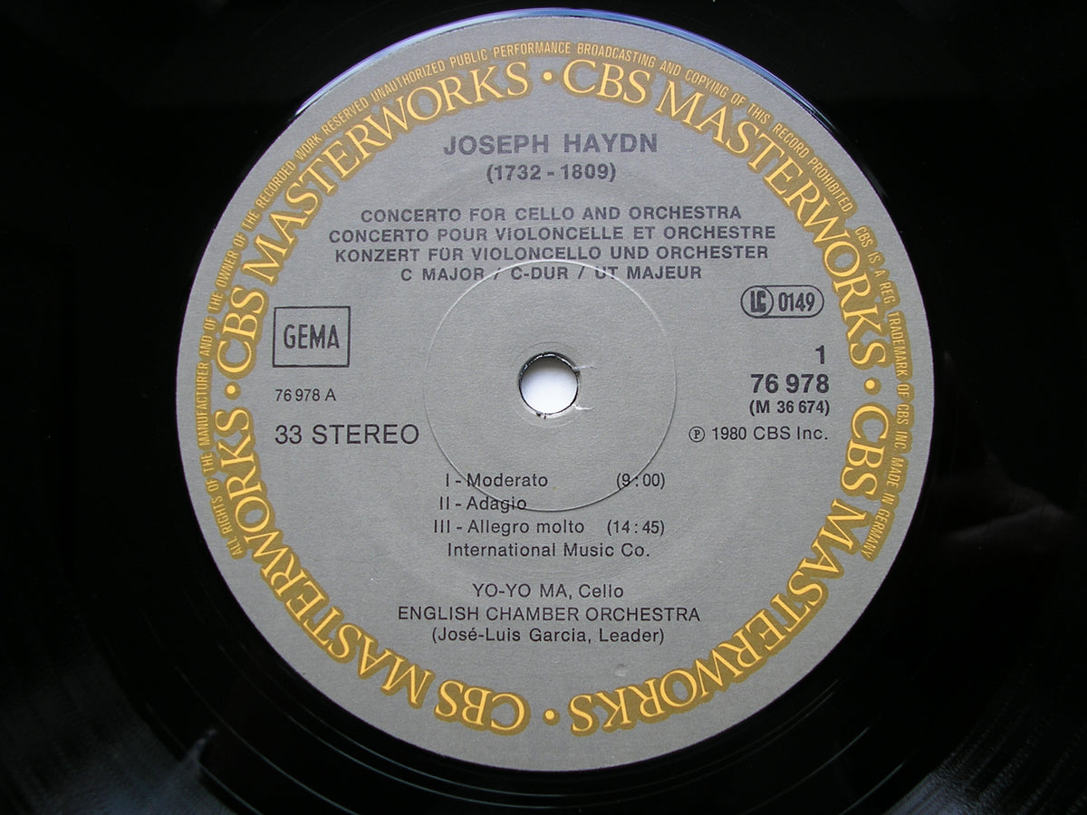 HAYDN: CELLO CONCERTOS in  C  &  D     YO-YO MA / ENGLISH CHAMBER ORCHESTRA     76978