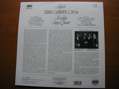 HAYDN: STRING QUARTETS Op. 54     LINDSAY QUARTET    DCA 582