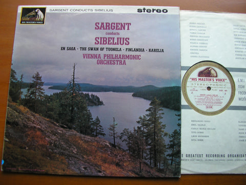 SIBELIUS: FINLANDIA / KARELIA SUITE / EN SAGA / THE SWAN     SARGENT / VIENNA PHILHARMONIC    ASD 541