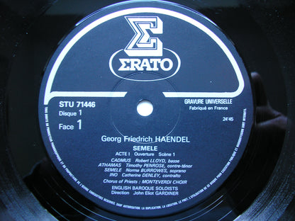 HANDEL: SEMELE   (1744)     SOLOISTS / MONTEVERDI CHOIR / ENGLISH BAROQUE SOLOISTS / GARDINER    3LP     STU 714453