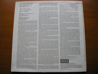 SCHUMANN: SYMPHONIES Nos. 1 & 4    MEHTA / VIENNA PHILHARMONIC    SXL 6819