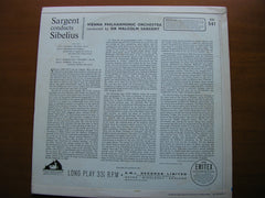 SIBELIUS: FINLANDIA / KARELIA SUITE / EN SAGA / THE SWAN     SARGENT / VIENNA PHILHARMONIC    ASD 541