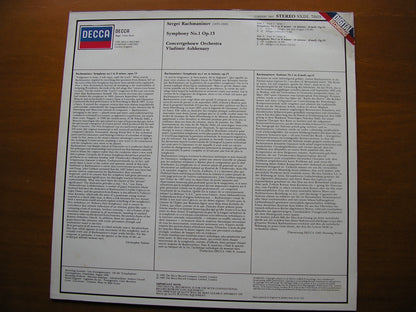 RACHMANINOV: SYMPHONY No. 1       ASHKENAZY / CONCERTGEBOUW ORCHESTRA    SXDL 7603