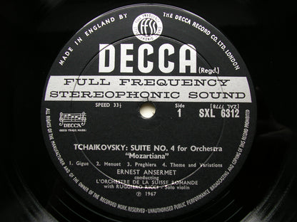 SXL 6312  TCHAIKOVSKY: SUITE No. 4  'Mozartiana'  / RESPIGHI:  'Rossiniana'      RICCI / SUISSE ROMANDE / ANSERMET    ED2