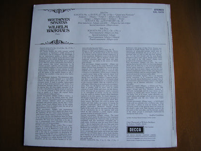 SXL 6416 BEETHOVEN:PIANO SONATAS Nos. 3 / 13 / 24      WILHELM BACKHAUS      ED3