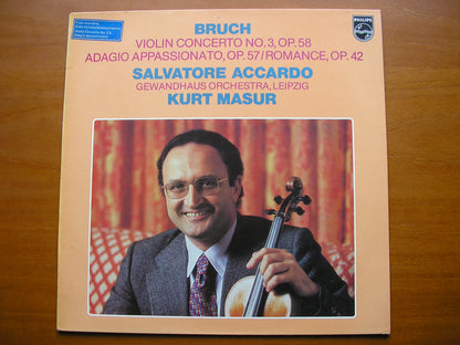 BRUCH: VIOLIN CONCERTO No. 3 / ADAGIO APPASSIONATO / ROMANCE     ACCARDO / LEIPZIG GEWANDHAUS / MASUR      9500 589