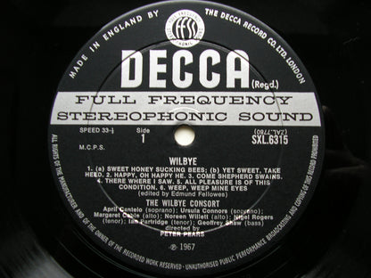 SXL 6315  WILBYE: MADRIGALS (1609)     THE WILBYE CONSORT / PEARS    ED2