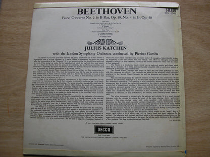 BEETHOVEN: PIANO CONCERTOS Nos. 2 & 4      KATCHEN / LONDON SYMPHONY / GAMBA    SXL 6082