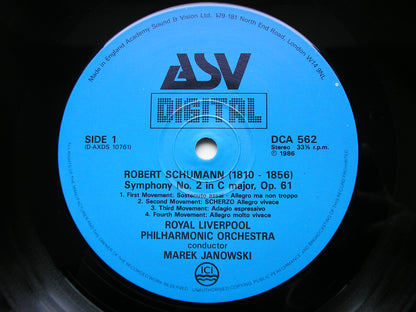 SCHUMANN: SYMPHONIES Nos. 2 & 4      JANOWSKI / ROYAL LIVERPOOL PHILHARMONIC     DCA 562
