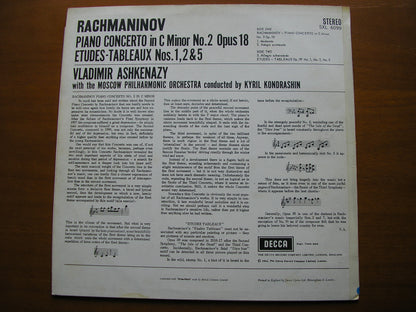 RACHMANINOV: PIANO CONCERTO No. 2      ASHKENAZY / MOSCOW PHILHARMONIC / KONDRASHIN      SXL 6099