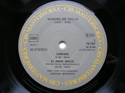 RAVEL: SHEHERAZADE / FALLA: EL AMOR BRUJO     MARILYN HORNE / NYPO / FNO / BERNSTEIN    76707