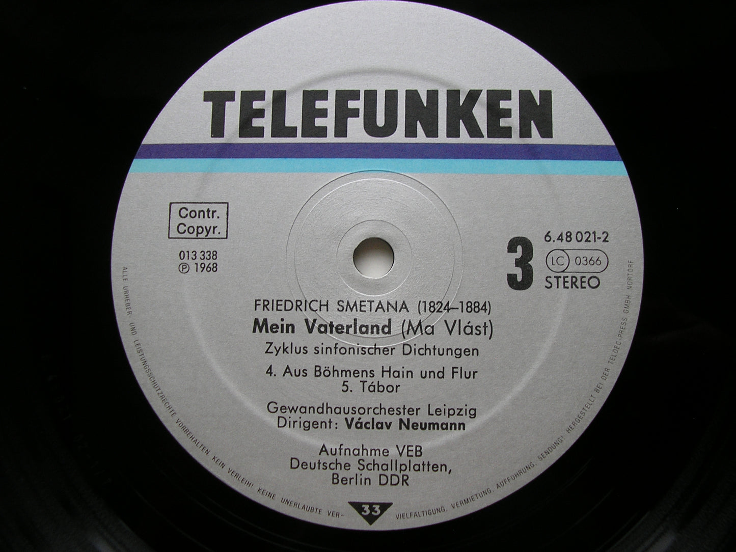 SMETANA: MA VLAST      LEIPZIG GEWANDHAUS ORCHESTRA / NEUMANN     2LP     6.48021
