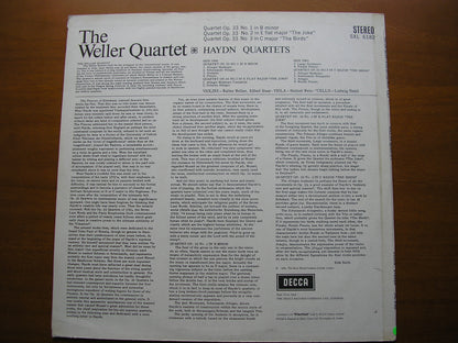 HAYDN: STRING QUARTETS Op. 33  Nos. 1 / 2 / 3        WELLER QUARTET       SXL 6182