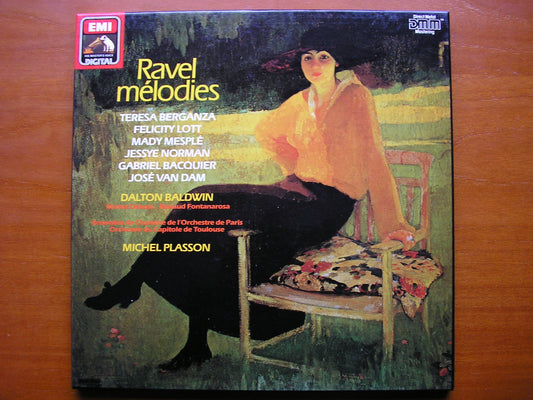 RAVEL: SONGS    BERGANZA / LOTT / MESPLE / NORMAN / BACQUIER / VAN DAM / BALDWIN / TOULOUSE ORCHESTRA / PLASSON     3LP    27 0139