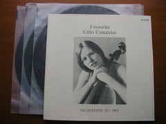 FAVOURITE CELLO CONCERTOS: DVORAK / ELGAR / SCHUMANN / HAYDN     DU PRE / BARBIROLLI / BARENBOIM / ECO / LSO / NPO   SLS 895