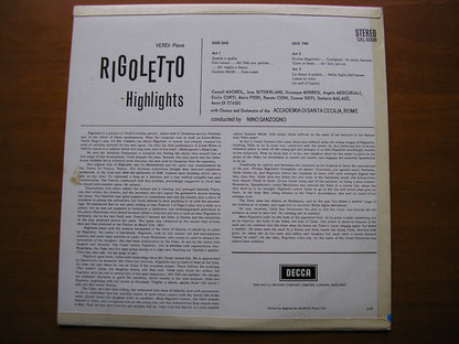 SXL 6008  VERDI: RIGOLETTO    highlights    MACNEIL / SUTHERLAND / CIONI / SANTA CECILIA / SANZOGNO     ED 1          IA ROME /