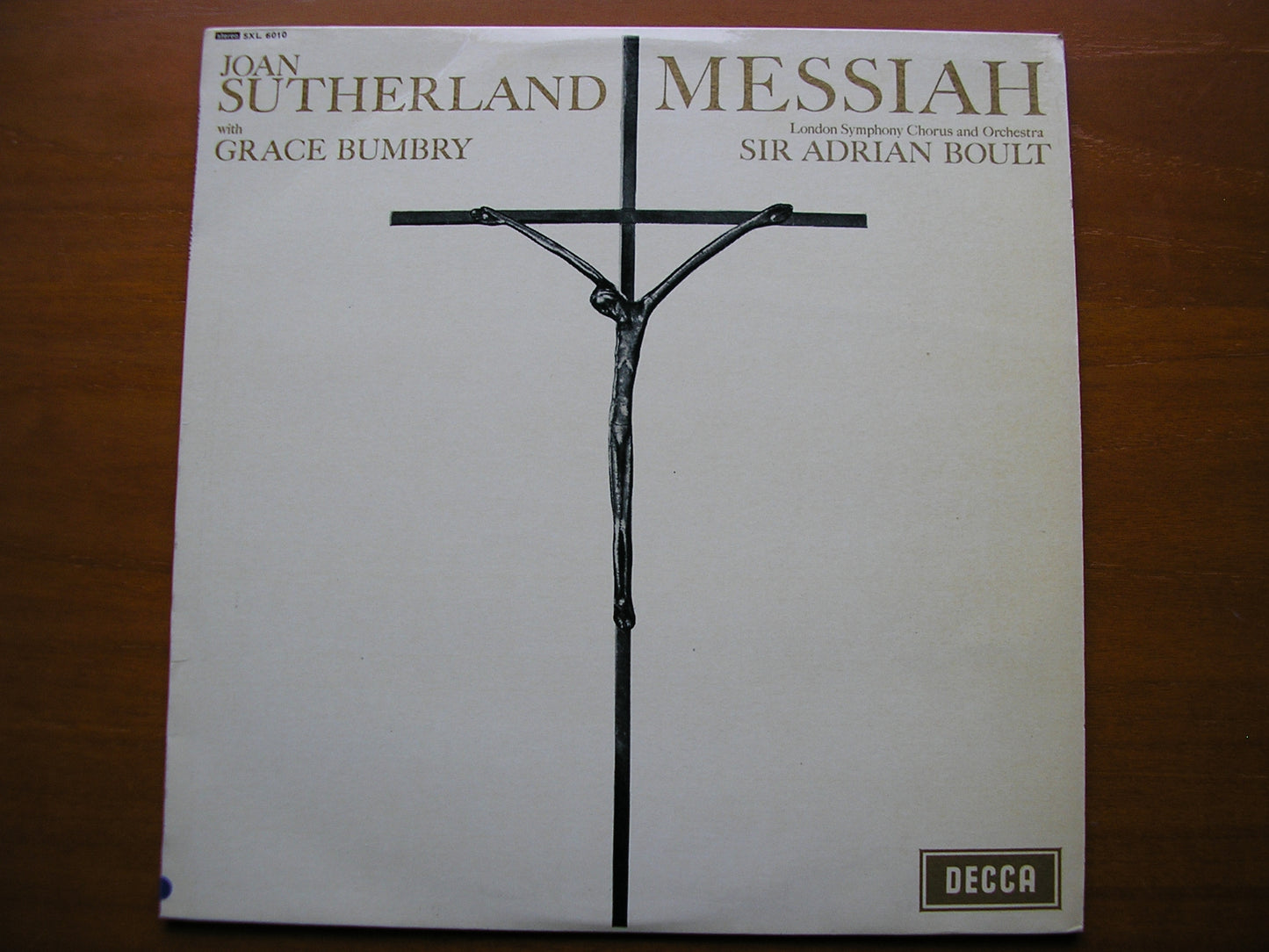 SXL 6010  HANDEL: MESSIAH   highlights      SUTHERLAND / BUMBRY / LONDON SYMPHONY / BOULT     ED 1