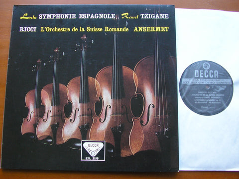 LALO: SYMPHONIE ESPAGNOLE / RAVEL: TZIGANE     RICCI / SUISSE ROMANDE / ANSERMET     SXL 2155